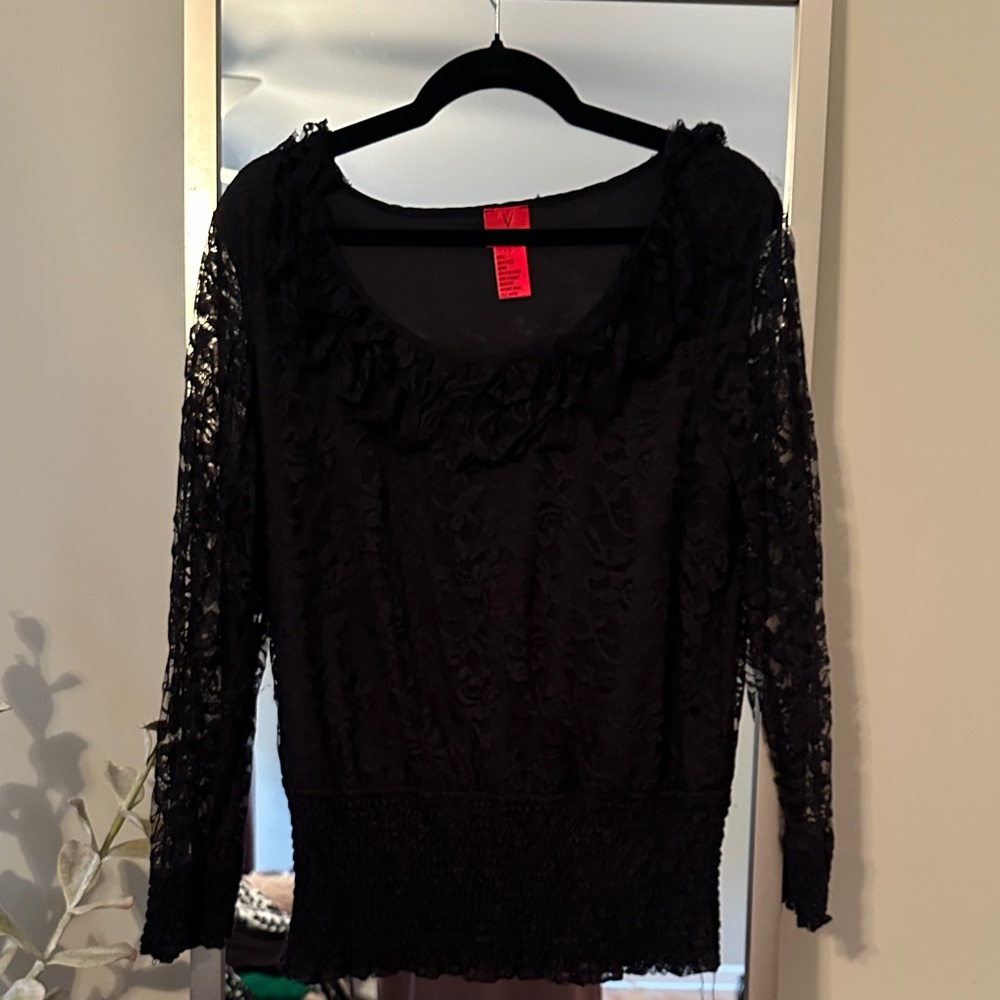 Christina Black Lace Blouse